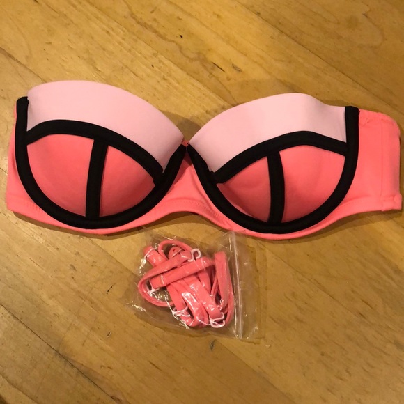 VS Colorblock pink bikini top- NEVER WORN!! - Picture 2 of 3